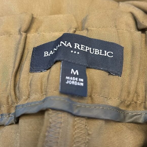 Banana Republic olive green elastic waistband pull on pants Size M EUC - Picture 7 of 8